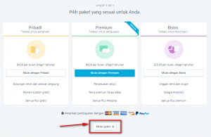 Memilih Paket Gratisan WordPress