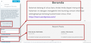 Merubah Pengaturan Beranda