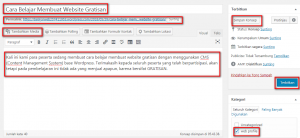 Posting Artikel Pada Pos WordPress
