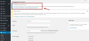 Verfikasi Email Melalui Menu Admin WordPress
