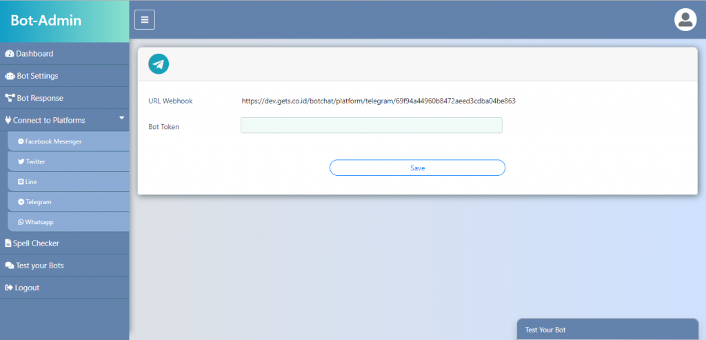 CONNECT TO PLATFORMS TELEGRAM