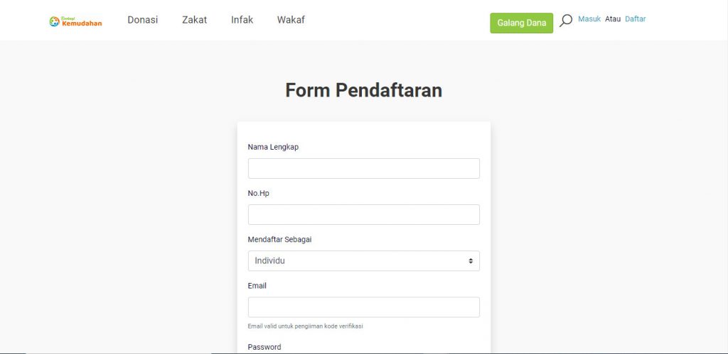 FORM PENDAFTARAN
