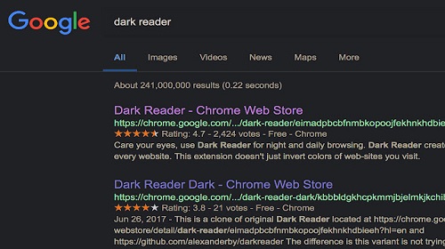 Расширение dark reader